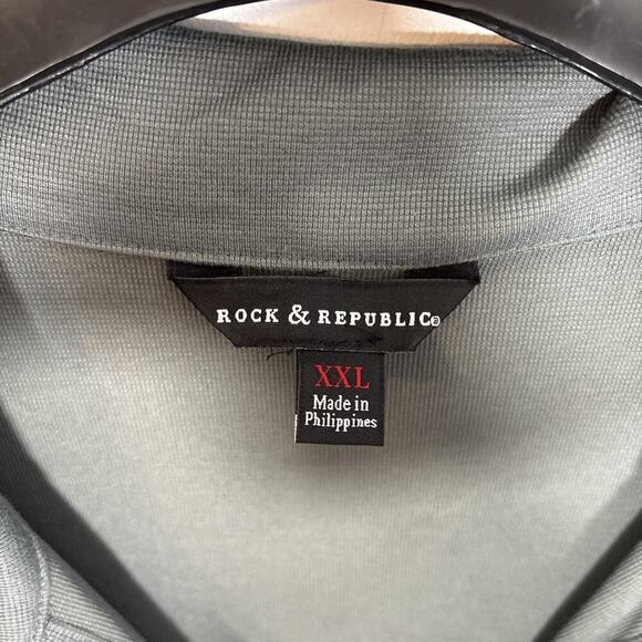 Rock & Republic Pant Suit Jumpsuit XXL Grey Desert Sand Cuffed Drawstring Waist - Picture 4 of 15